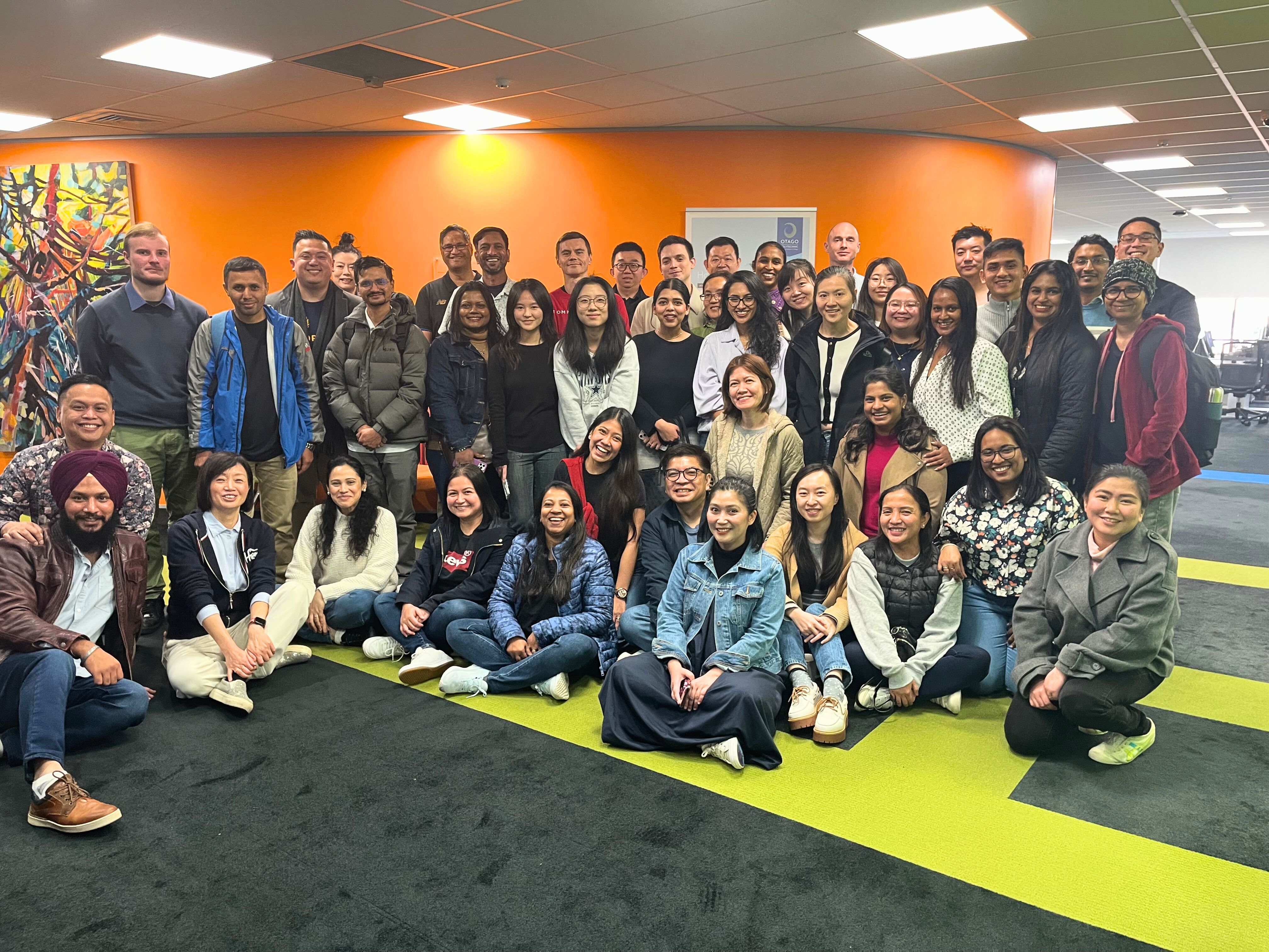 <p>Alumni and students connect over coffee and career insights</p>